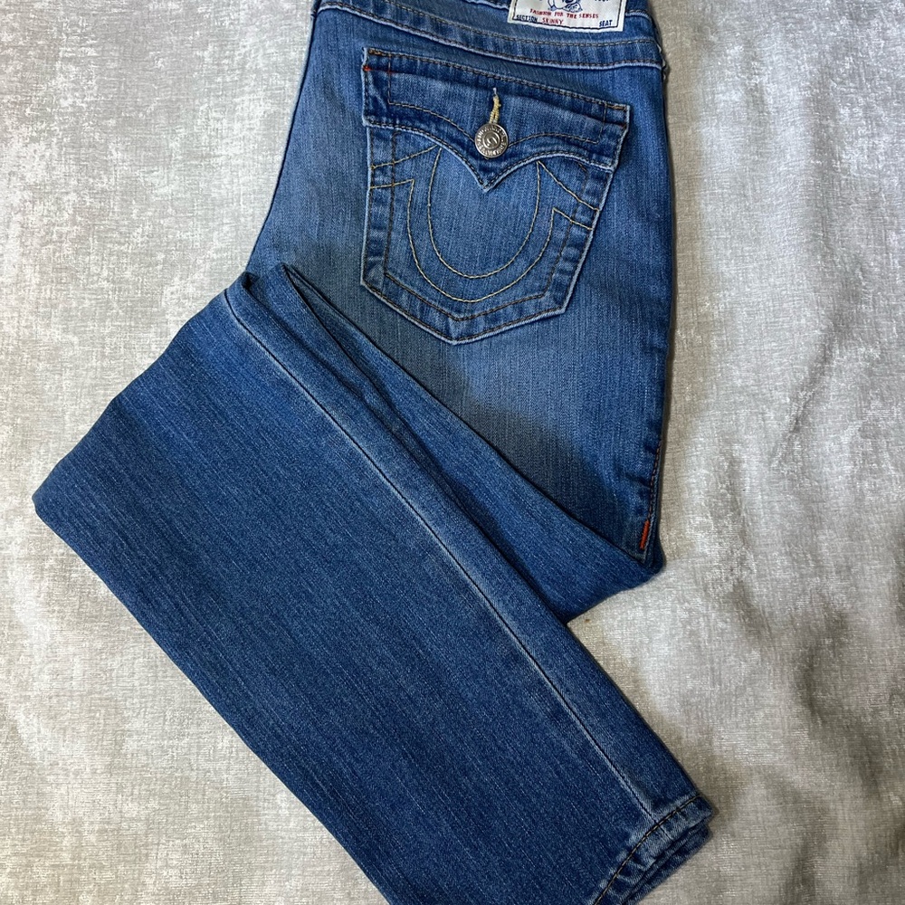 True Religion Women's Classic Blue Skinny Jeans